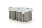 Componentes incluidos: Conjunto que incluye mesa camilla, cristal protector a medida y juego de enaguas y tapetes