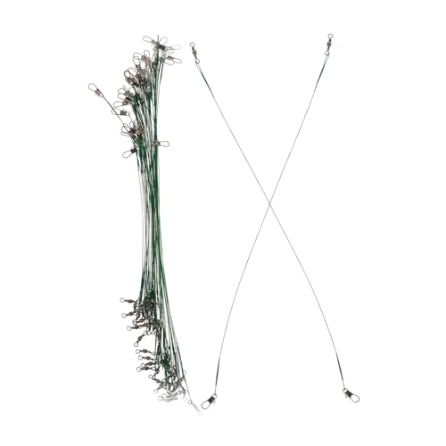 Milisten 40pcs cable de acero para pesca con conectores seguros
