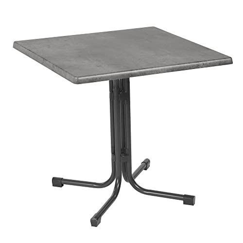 acamp Gartentisch wetterfest Piazza Quadratisch | Stahl-Gestell klappbar |...