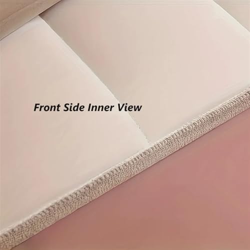 Housse tête de lit velours épais matelassé de qualité supérieure blanche - 6
