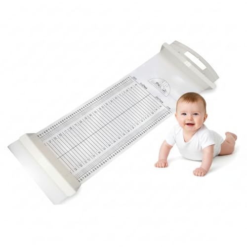 Baluue Baby Height Measuring Mat 52.75 Inch Infantometer Growth Chart Safe Skin-Friendly Soft Pediatric Height Ruler for Newborns Toddlers Nursery Wall D Cor