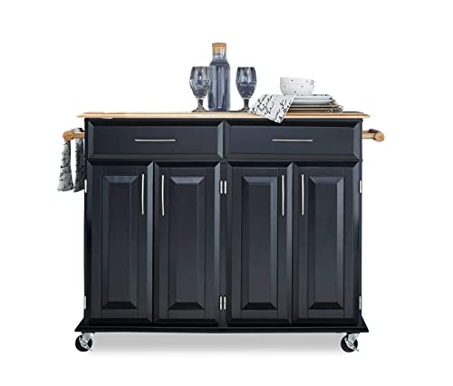 Home Styles with Storage Dolly Madison, Wood, Black, 48-1/4 in. W x 18-1/4 in. D x 35-1/2 in. H