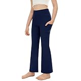 Blingfit Girls Athletic Active Leggings, Youth Kids Yoga Pants Sports Running Elastic Fashion Trouse