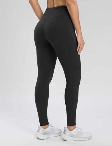 Seamaid Women's Fleece Lined Leggings with Pockets 27" Water Resistant Winter Thermal Warm Pants Running Hiking2