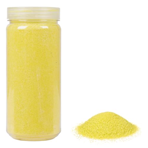 Heku 30330-10 decorativa/sabbia colorata gialla, 750 g, in barattolo richiudibile, 750g, Unità