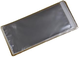 Pack of 100 - Mini Bookmark Cello - 65mm x 165mm + 30mm Flap - Cellophane Clear Display Bags 30 Micron Self Seal - Small Cello