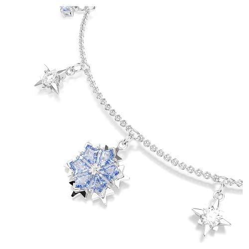 Swarovski Magic bracelet, Snowflake, Blue, Rhodium finish4