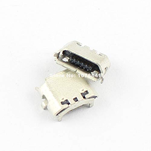 Gimax 100Pcs Per Lot New Micro USB Type B Female DIP 5 Pin Reverse Ejector Socket Connector