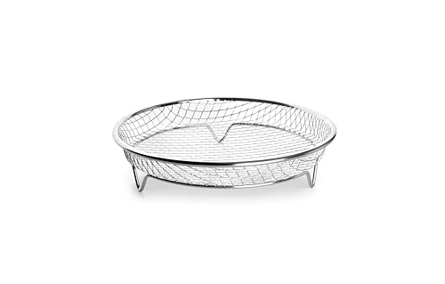 IBILI - Panier rond pour Air Fryer 19 x 4 cm, acier inoxydable 18/10 - Spécial pour friteuse à air