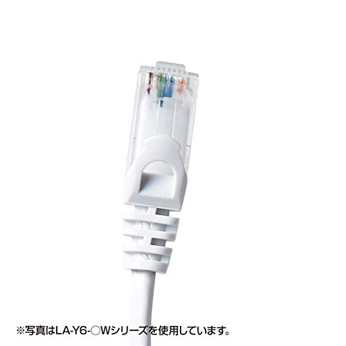 『サンワサプライ CAT6LANケーブル (10m) UTP 1Gbps／250MHz RJ45 ツメ折れ防止 グリーン LA-Y6-10G』の4枚目の画像