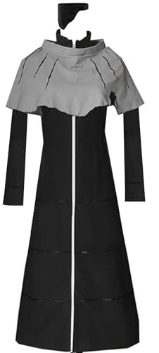 Poetic Walk Anime Mens Costume Cosplay Uniform Coat Cloak Mask Suit Outfit (Black Large)