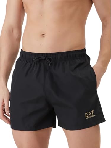 EA7 Emporio Armani Men's Boxer Shorts Logo Series 7M001677AF13019 8056643411811 - XXL, black gold, XL