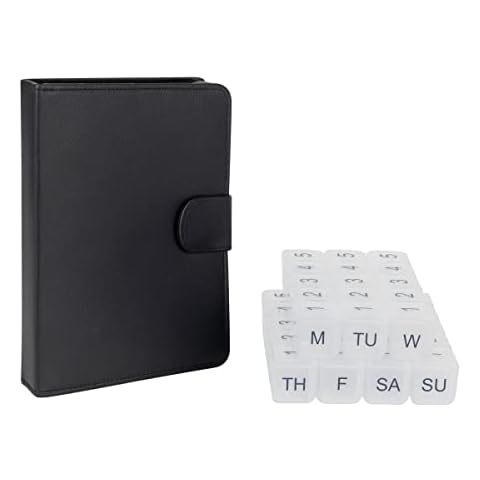 e-Pill 5 Times a Day x 7 Day Large Weekly Pill Organizer - with Discreet Case Cover