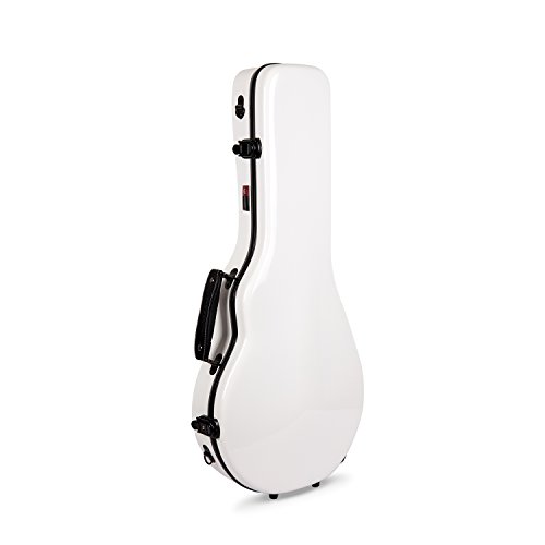 Crossrock CRF1000MFWT Fiberglass Mandolin Case, fit for Both F Style, White (CRF1000MAFWT)