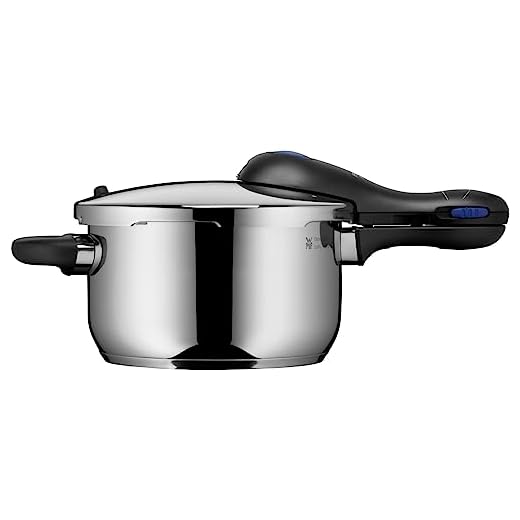 WMF Perfect Plus One Pot - Pentola a pressione a induzione, 4,5 l, con protezione della fiamma, grande segnale di cottura, 2 livelli di cottura, manico con coperchio rimovibile, regolatore di livello