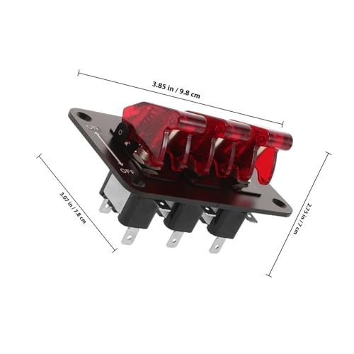 Interrupteur à bascule étanche 12V rouge pour panneau 3 positions de commande de bateau