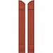 Ekena Millwork ARW101BE207X33CLH Americraft Two 2 Exterior Real Wood Joined Board-n-Batten Shutters w/Elliptical Top (Per Pair), 7"W x 33"H, Colorful Leaves