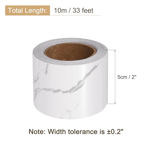 Image of uxcell Wood Grain Tape, 2 inch x33 Ft Self Adhesive Wood Grain Repair Patch for Baseboards, Doors, Floor Repair, Furniture Home Decor Gray Line