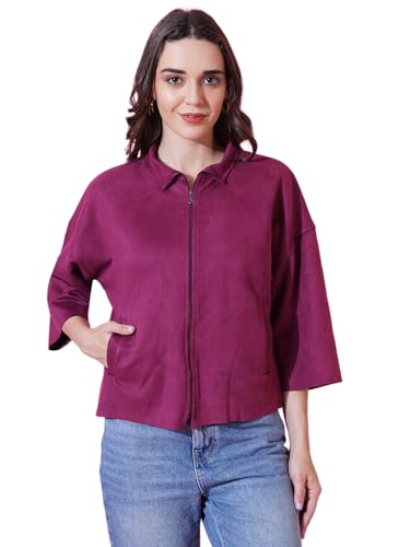 Image of 9 Impression Women's Printed Bomber Jackets | Full Zipper Regular Jacket | Casual Sweatshirt | Oversized Jackets for Women | Outdoor Office Wear Winter Jackets