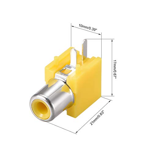 uxcell conector RCA hembra para panel PCB 20 piezas miniatura 2