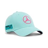Puma Unisex Mercedes AMG Petronas Formula 1 Baseball Cap, Electric Peppermint-AOP SS24, One-Size