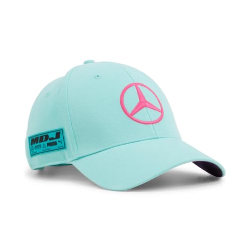 Puma Unisex Mercedes AMG Petronas Formula 1 Baseball Cap, Electric Peppermint-AOP SS24, One-Size
