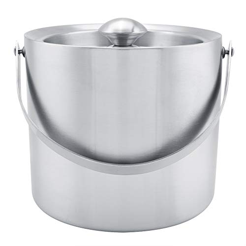 Stainless Steel Ice Bucket with Lid | Double Wall Insulation