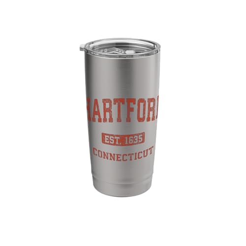 Hartford Connecticut CT Vintage Athletic Sports Design Stainless Steel Insulated Tumbler Hartford Connecticut CT Vintage Athletic Sports Design Stainless Steel Insulated Tumbler