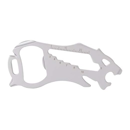 VILLCASE Llavero Herramienta Multifuncional Edc Destornillador Llave Gadget Herramienta de Hebilla de Acero Inoxidable para Puerta de Camping Botón de Ascensor (Plateado)