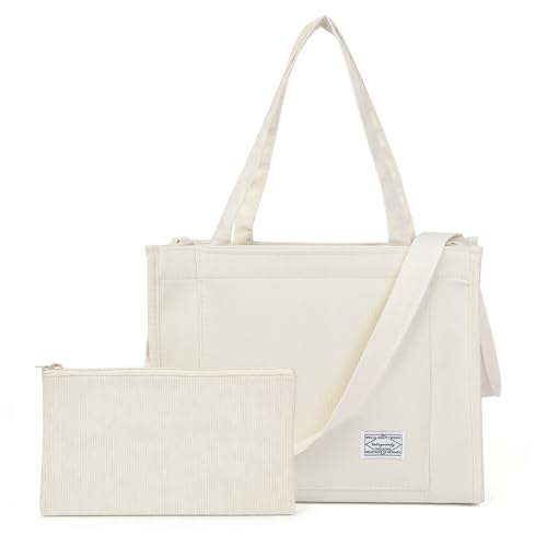 Image of Valleycomfy Corduroy Tote Bag for Women Travel Crossbody Bag Purse Women Shoulder Bags Work Handbags Everyday Hobo Bag