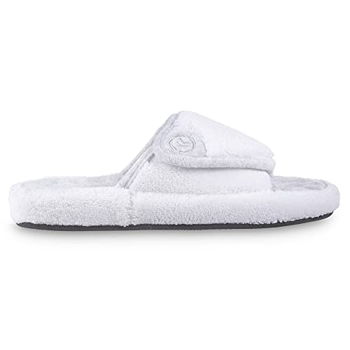 isotoner Women's Terry Spa Slip On Slide Slipper with Memory Foam for Indoor/Outdoor Comfort4