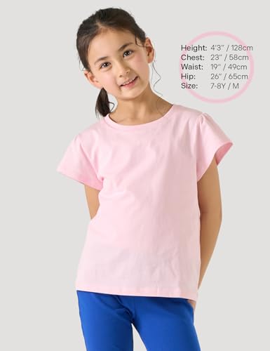 Image of LAPASA Boys & Girls Cotton T-Shirts 4 Pack Tagless Tees for 3T-13Y Kids K01 | Ribbed Crewneck Short Sleeve Undershirts for Toddlers and Teens. Soft, Breathable, Ideal for School /Daily Wear /Sport