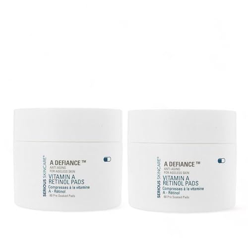 Vitamin A Retinol Pads for Daily Facial Treatment – Niacinamide & Witch Hazel – Facial Exfoliating Disc – Serious Skincare – 60 Count (2Pack) Vitamin A Retinol Pads for Daily Facial Treatment – Niacinamide & Witch Hazel – Facial Exfoliating Disc – Serious Skincare – 60 Count (2Pack)