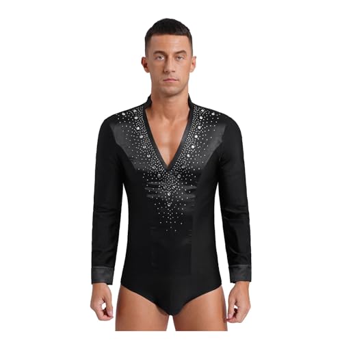 Camiseta de Baile Latino para Hombre Ajuste Elástico para Patinaje y Salón 5