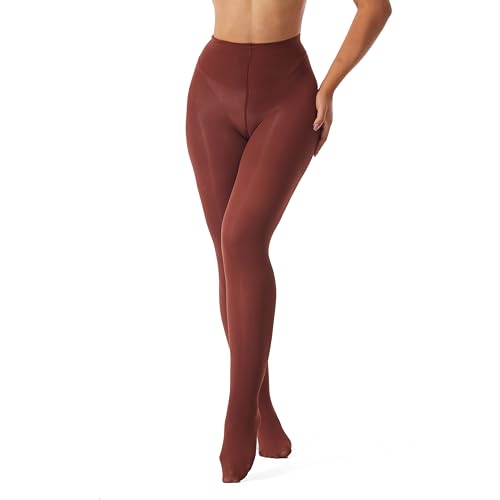 Image of Frola Semi Opaque Tights for Women 40 Denier Matte Solid Color Pantyhose Soft Stockings Nylons Under Dress