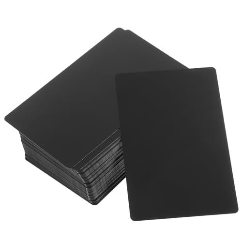 Cartes de visite en aluminium métal vierges personnalisables pour gravure et loisirs créatifs