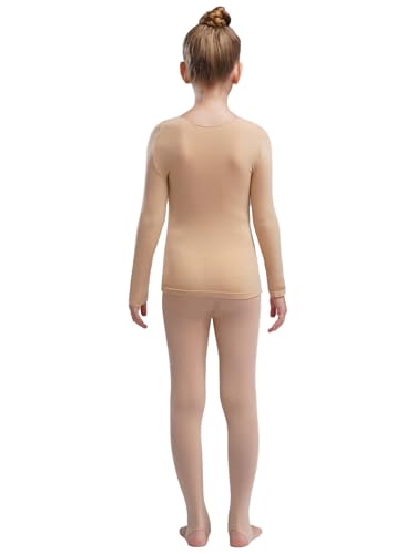 Girls Thermal Underwear Set Kids Long Johns Winter Warm Base Layer Tops with Bottoms3