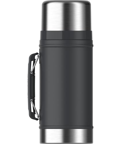 Stanley Classic Food Jar 1 qt | Vacuum Insulated Thermos Food Container | Wide Mouth Screw On Lid | Stainless Steel | BPA-Free | Black 2.0