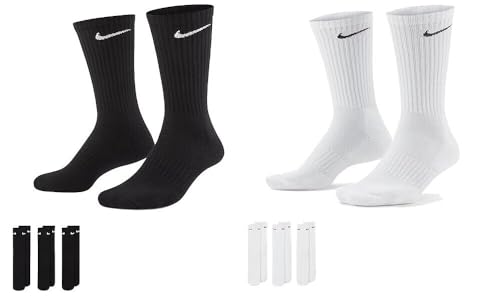 NIKE 6 X Socken 2 X 3er Pack SX7664 SX4508 001 White/Weiß Größe:L = 42-46