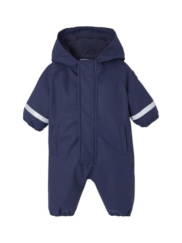 VERTBAUDET Combinaison à capuche anti-pluie bébé doublée maille polaire bleu nuit 12M(74CM)
