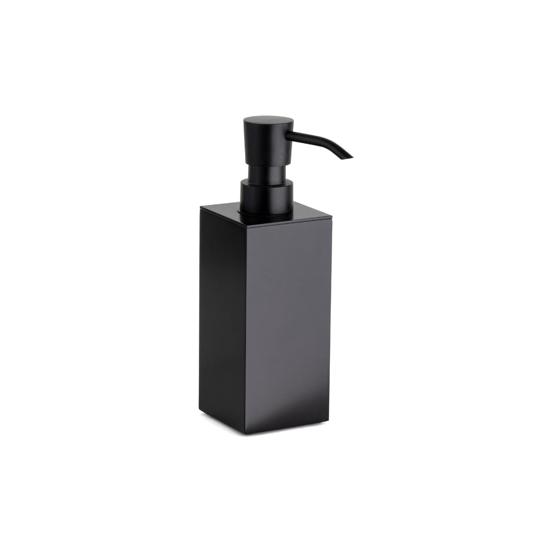 System Tezgah Üstü Mat Siyah Sıvı Sabunluk 60X60Mm