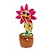AIYIYOO Électrique Drôle Chantant Danse Tournesol Jouet Jouant 80 Chansons De Saxophone Enchanteur Fleur Jouets Doux en Peluche en Peluche Musique Électrique Danse Jouet