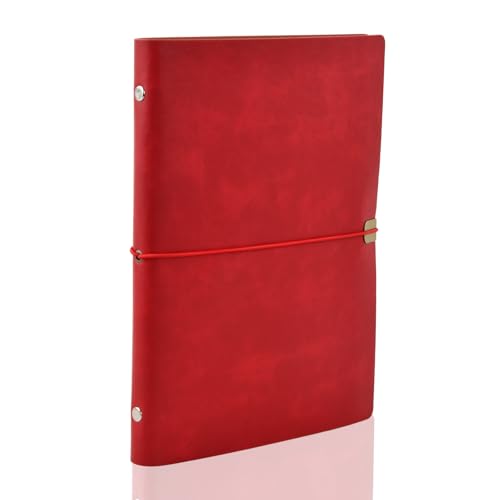Quaderno Anelli A5 Pelle, Diario di Viaggio Ricaricabile, Diario di