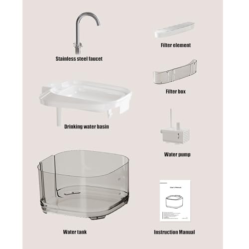 Fuente automática para gatos acero inox 4.5L miniatura 3