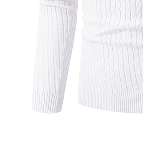 Men's Soft Twist Turtleneck Sweater High Neck Thermal Sweaters Men Male Turtleneck Dress Sweater4