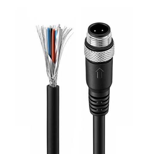 ZBLZGP M12 4 Pin Male Sensor Connector Aviation Electrical Cable for Industrial Automation Device Network 1M/3.3FT