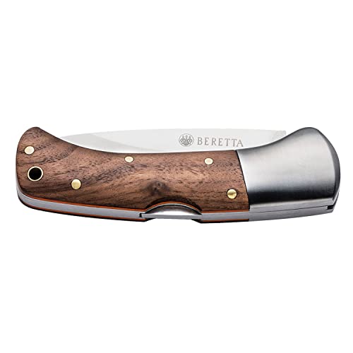 Beretta Reedbuck Hunting Durable Versatile Compact Stainless Steel Sharp 3\" Blade Folding Knife with Walnut Grip - Thumbnail 3