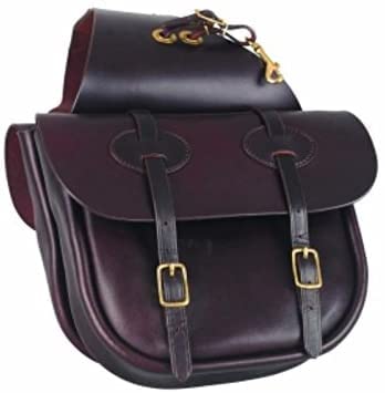 HUMAYL SADDLERY Horse Saddle Bag Cowhide Genuine Leather Western Equestrian Trail Simple Pack Equipment Horse Saddle Bags Size: 10” L x 10” W x 3 ½” D inches, BAG110