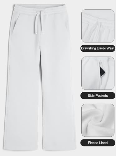 Image of HeSaYep Men's Baggy Sweatpants Cotton Fleece Wide Leg Sweat Pants