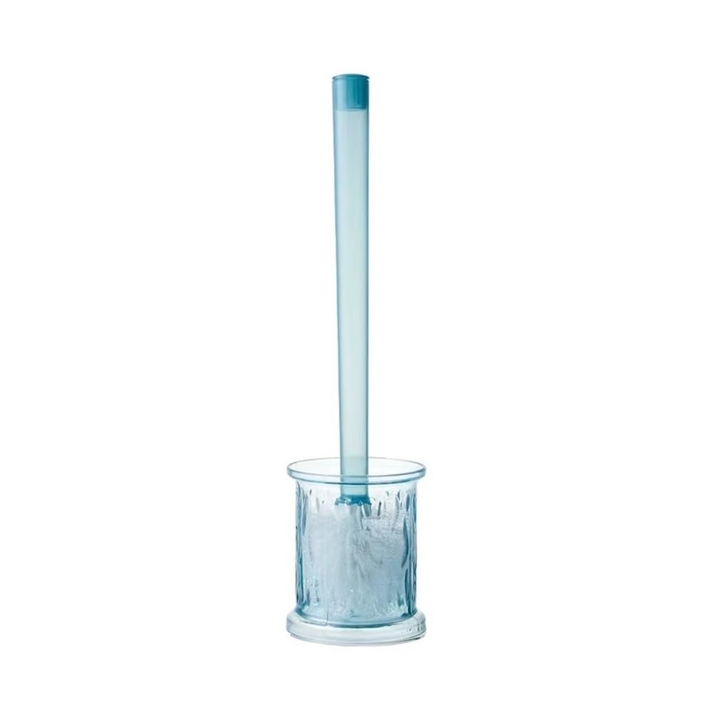 Toilet Brush Transparent Base Toilet Brush Long Handle Household Toilet Cleaning Floor Set(Blue)